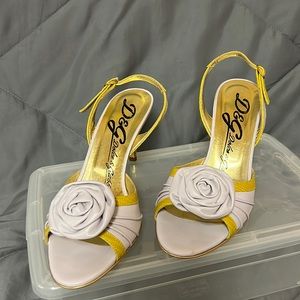DOLCE & GABBANA lavender and yellow heels EU 38.5